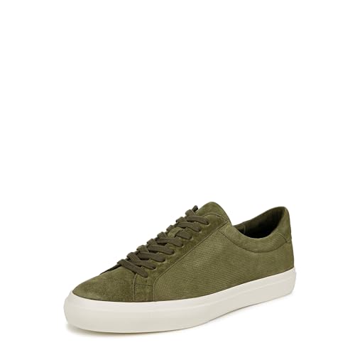Vince Mens Fulton Lace Up Casual Fashion Sneaker Olive Smoke Green Suede - Main Image