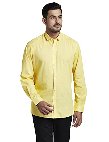 Image of Colorplus Men's Pure Cotton Checks Pattern Tailored Fit Spread Collar Full Sleeve Casual Shirt