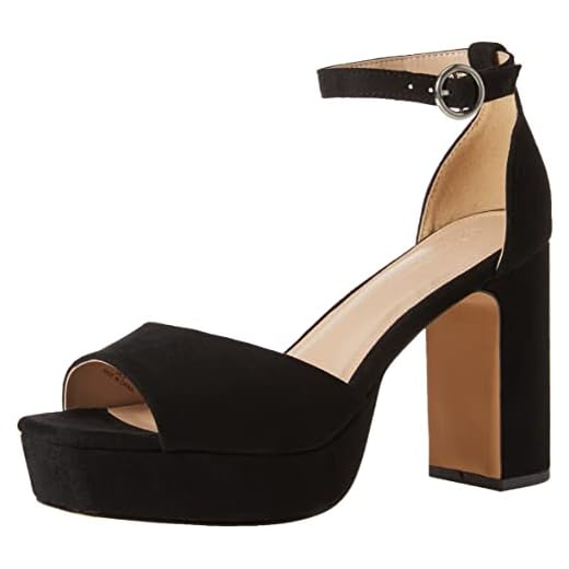 The Drop Hamalie Platform Sandal Plateau, Nero, 38.5 EU