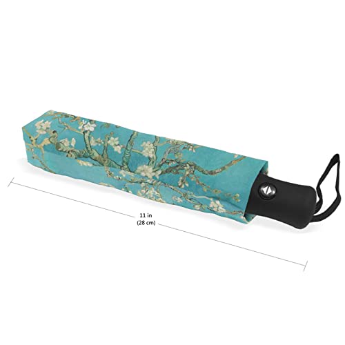 Wihve Van Gogh Almond Tree Umbrella Auto Open Close Folding Windproof Compact Travel Umbrella #TOP4
