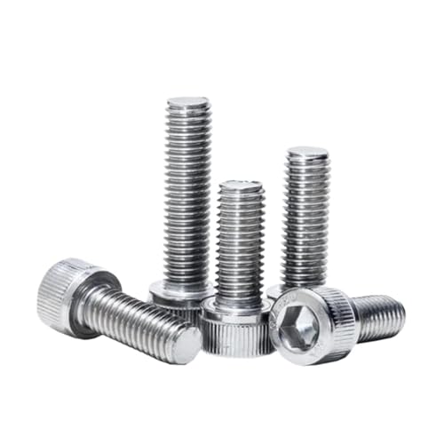 M3 M4 M5 M6 Pitch 0.35/0.5/0.75mm 304 Stainless Steel A2-70 Fine Thread Hexgonal Hex Socket Round Cap Head Bolt(10Pcs M6x0.75x14