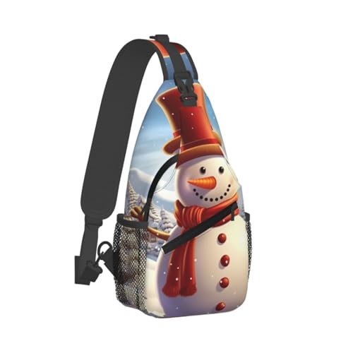 Bolso Sling para hombre y mujer negro con diseño caricatura miniatura 7