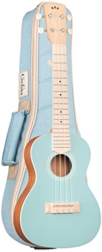 Image of Cordoba 15CM Matiz Mint Concert Ukulele with Color-Matching Recycled Nylon Gig Bag