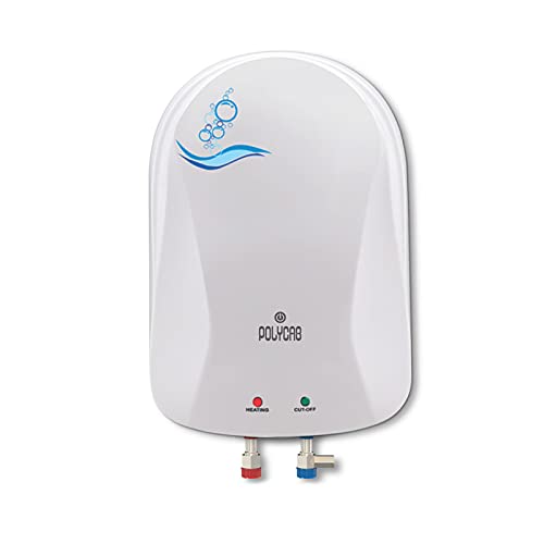 Buy Polycab Eterna 3Ltr Electric Instant Water Heater (Geyser) with  Anti-rust tank, Shockproof body with Advanced Safety, ISI certified with 5  years Inner Tank Warranty (White) Online at Low Prices in India -