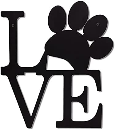 Dog Decor Paw Love Wall Decor Metal Wall Hanging Art 12 Inch Pets Signs for Home Decoration Indoor Outdoor Animal Footprint Paw Print Pet Lovers Sign Dog Room Accessories Decoration Laser Cut(Black) Dog Decor Paw Love Wall Decor Metal Wall Hanging Art 12 Inch Pets Signs for Home Decoration Indoor Outdoor Animal Footprint Paw Print Pet Lovers Sign Dog Room Accessories Decoration Laser Cut(Black)