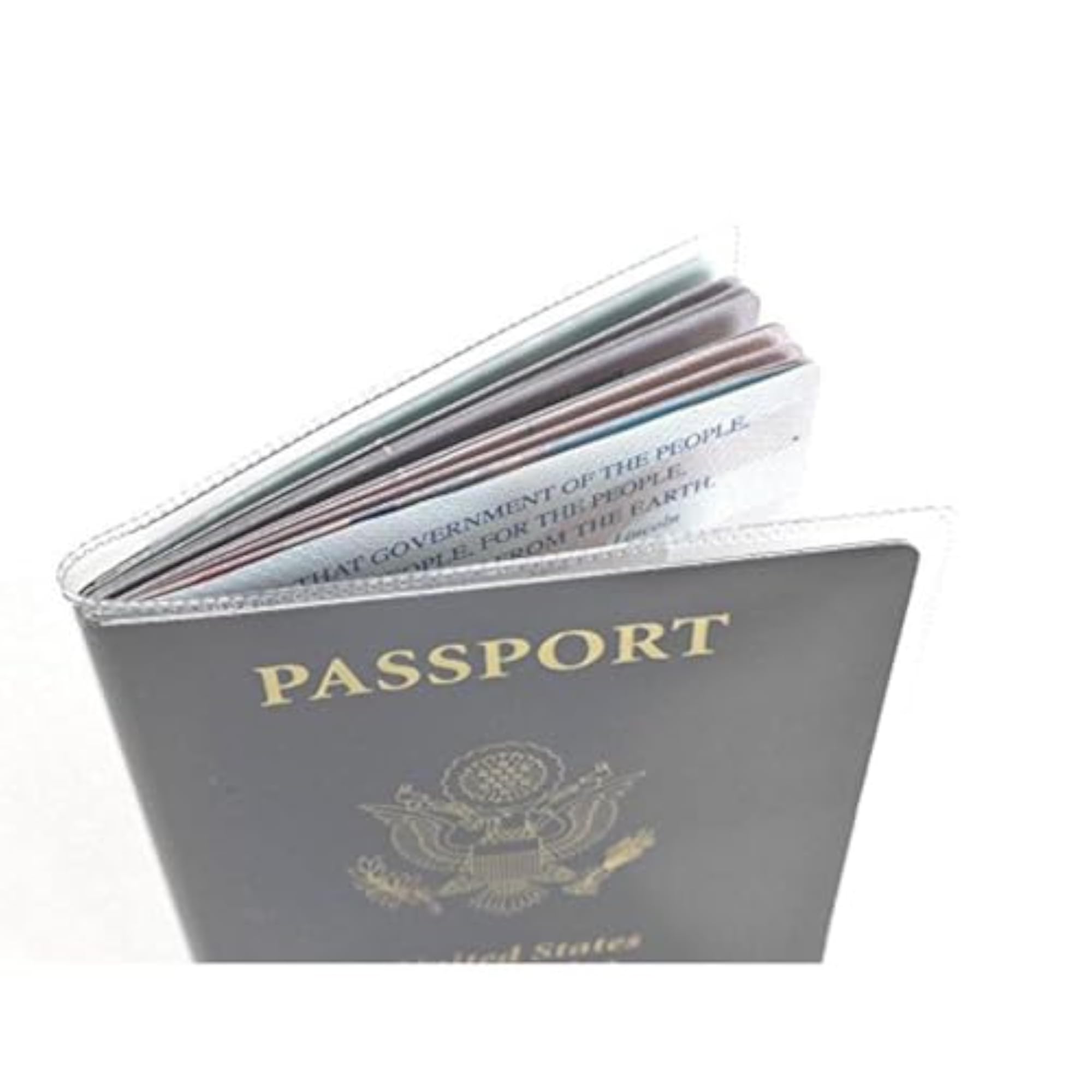 2x Waterproof Passport Cover Clear Plastic ID Card Protectors