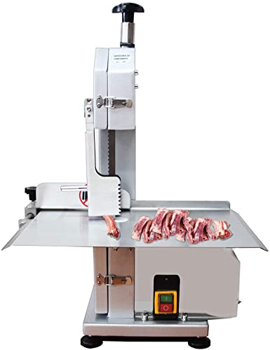 CGOLDENWALL 650W Electric Bone Sawing Machine Commercial Tabletop Bone Cutting Machine Stainless Steel Meat Chopping Machine for Cutting Fish Pig's Hoof Beef Bone and Frozen Meat (650W)