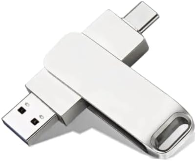 Pen Drive 32 gb USB-C e USB-A 3.0 Duplo Conector Metal Giratório