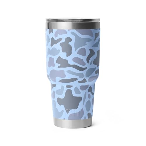 Image of YETI Rambler 30 oz Tumbler, Stainless Steel, Vacuum Insulated with MagSlider Lid, Blue Camo