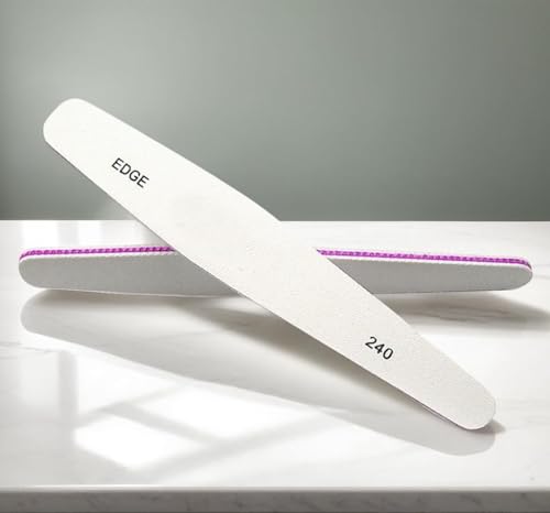 Nail Files and Buffers Nail File - Emery Boards for Nails, Nail Files Block 240 Grit Fingernail Files for Women(White)
