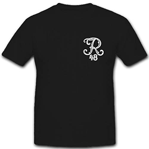 T-shirt IR 48 Infanterieregiment 7443 vêtement militaire noir 4XL