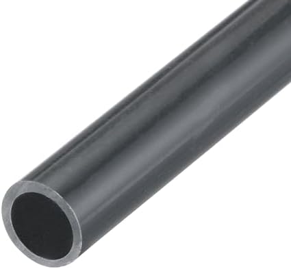 MECCANIXITY PVC Rigid Tube Round Pipe Hardware Tubing 7mm ID 9mm OD 350mm Dark Grey High Impact for Water Pipe Cable Sleeve