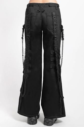 Midnight Dark Street Chain Pants [Black/Black]4