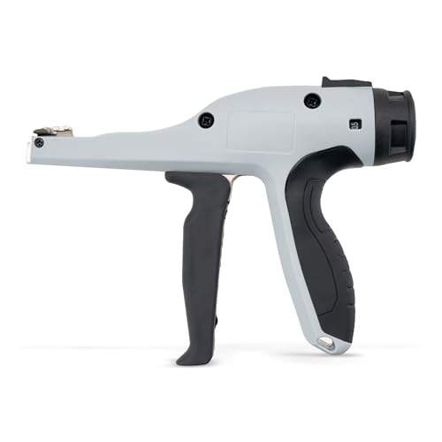 Low-Impact Cable Tie Gun for Plastic & Nylon Zip Tie Replace Panduit GTS-E Ergonomic Zip Tie Gun with Adjustable Tension 16-Position Knob Flush Cut Low Handle Force Fits 8-50 lb Cable Ties