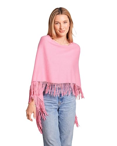 Cashmere Women's Cotton Cashmere Trade Wind Fringe Topper