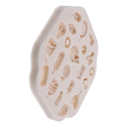 KONTONTY molde de silicona Brillantina cuadrado figuritas de arcilla polimérica estaño decoración uñas decoraciones uñas lapto molde de encanto moldes de silicona gel de sílice Light Grey