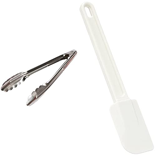 DE BUYER -4788.24N -pince cafet./viennoiseries pm 24cminox & 4891.24N -spatule maryse patisserie L.25 cm, Blanc