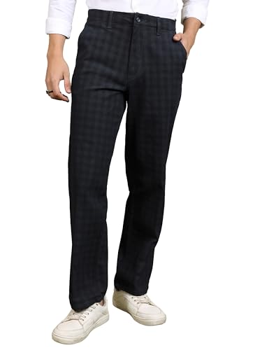 Image of Highlander Men's Ankle-Length Straight Fit Trousers | Modern Style & Comfort | Perfect for Casual & Formal Wear | Trouser for Men | Men Trousers | Trousers for Man | Pants for Man