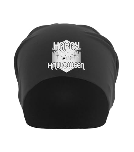 Bonnet souple unisexe Halloween Zombies en coton fin noir taille unique