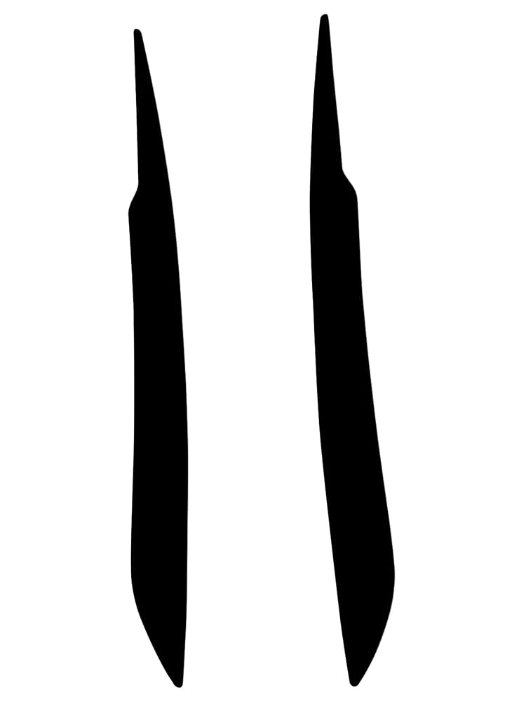 Riloer Embellecedores para cejas y párpados compatible con Audi A4 B7 S4 2006-2007, plástico negro brillante, 430 x 37 mm, 2 unidades