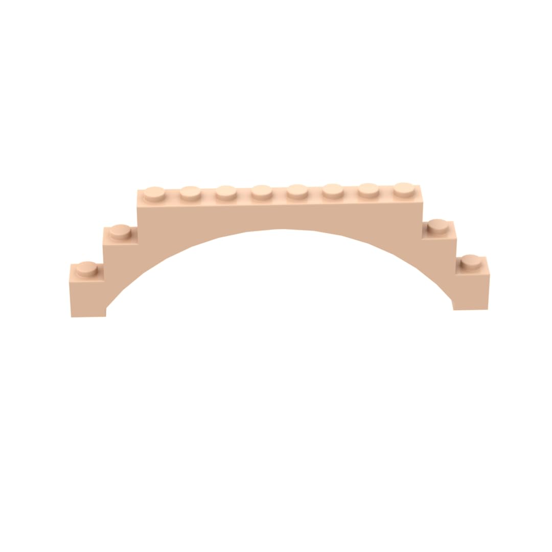 GDS-676 18838 6108 Brick Arch 1x12x3 Raised Arch, Light Flesh, 10 PCS — image 1