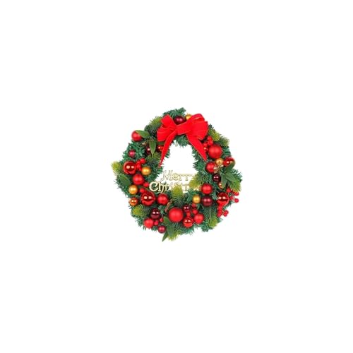 Couronne de noël pour porte et mur extérieure - Lot de 2 suspensions