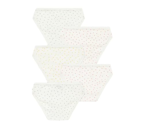 Petit Bateau Girls' Mini Hearts Cotton Briefs - 5-Pack STYLE A04CY SIZES 2-12 YEARS2