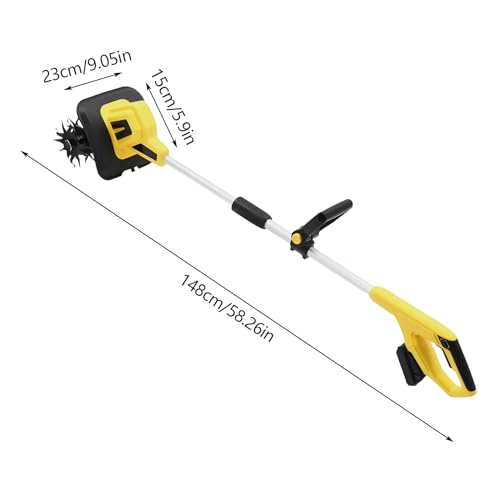 Small Cordless Tiller Cultivator, Electric Garden Tiller w/270 RPM, Battery Powered Garden Cultivator, Portable Handheld Electric Tiller for Lawn,Yard,Soil Cultivation