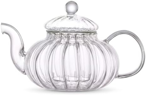 Bule Chaleira Vidro Borossilicato 1L com Infusor Removível Canela...
