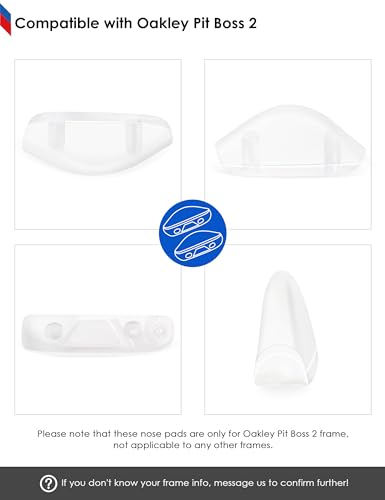 Image of BLAZERBUCK Replacement Nose Pads Piece for Oakley Pit Boss 2 OO9137 / Pit Boss 2 Asian Fit OO9215 Sunglasses