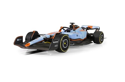 Scalextric - C4559 Cars, Williams FW45, Alex Albon, Gulf Edition, Voiture à sous Jouet à Utiliser avec Les Circuits Ou Ensemble de Courses