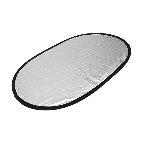 BRIGHTFUFU Ellipse Reflector Photo Studio Reflector Camera Oval Reflector Diffuser Photography Photo Reflector Photography Lighting Reflector Photography Props Light Reflector Silver Cloth