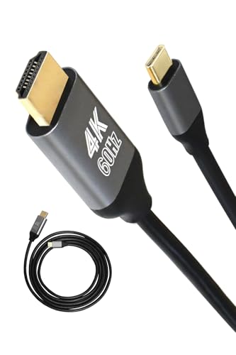 VYJEB HDMI ϊP[u Type-C P[u iPhone16 iPhone15 iPad Ή 4K fo ȒPڑ 1.8m 60Hz A~jE^Cv ubN