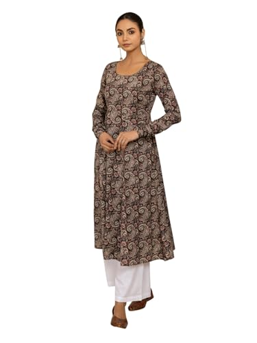 Image of FIORRA Women Cotton Regular Anarkali Kurta