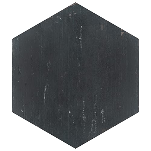 SomerTile FNURTXNG Vintage Hex Porcelain Floor and...
