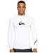 Quiksilver Men's All Time Long Sleeve Surf Tee Rashguard, White, Medium
