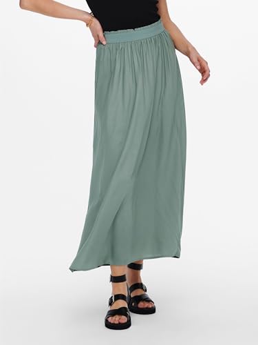 ONLY Damen ONLVENEDIG Life Long Skirt WVN NOOS 15164606, Chinois Green, M – Ansicht 2
