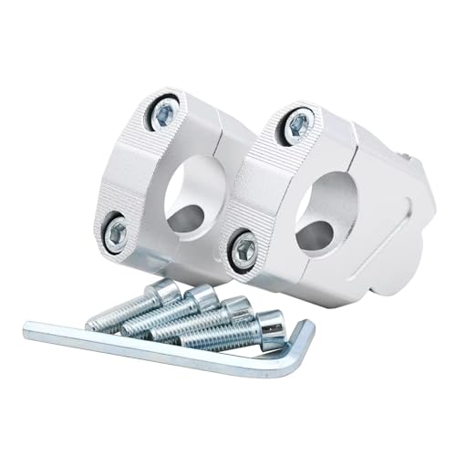Lenkererhöhung Motorrad Lenker Steigleitungen 28 22mm Clamp Adapter Für Suzuki Für GSX250R Für GSX1250FA Für GSX650F Für GSXR600 Riser Clamp(28mm Silver)