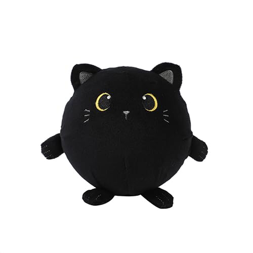 I-TOTAL® - Soft Squishy Memory Foam Pillow 14 cm Diameter, Squishy Pillow Ideal as a Gift (BLACK CAT), Standard