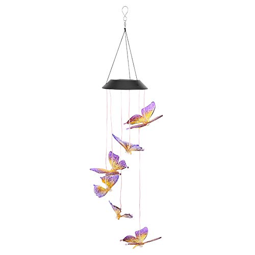 Campanilla de viento LED solar para iluminar balcones oscuros sin cables 3