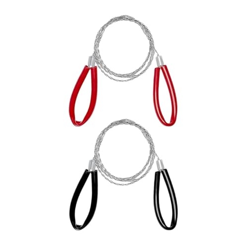 Wire Saw Stainless Steel 2PCS | Versatile Serrated Cutting Tool for Wood, Plastic, Bone & Rubber | Includes Two Handles for Easy Operation