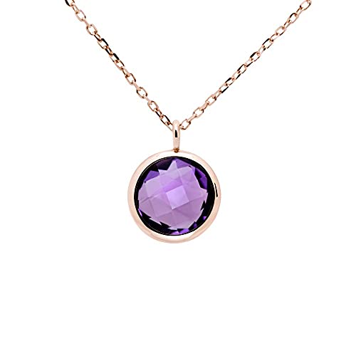 Amazon.com: 14k Gold Amethyst Necklace 
