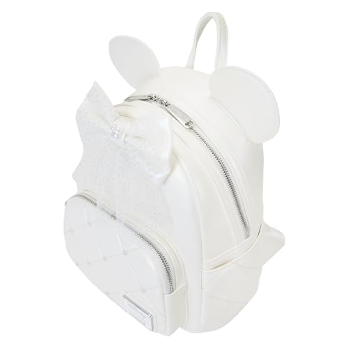 Image of Loungefly Disney Minnie Mouse Iridescent Wedding Mini Backpack