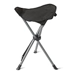 Amazon Basics Portable Camping Stool, Collapsible, Lightweight, for Hiking, Hunting, Fishing, Black