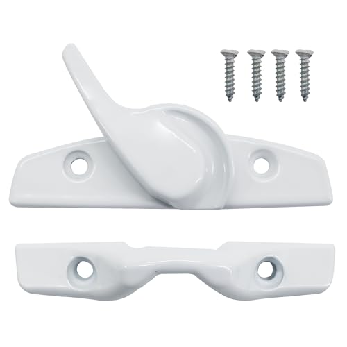 Zinc Sash Lock & Keeper White