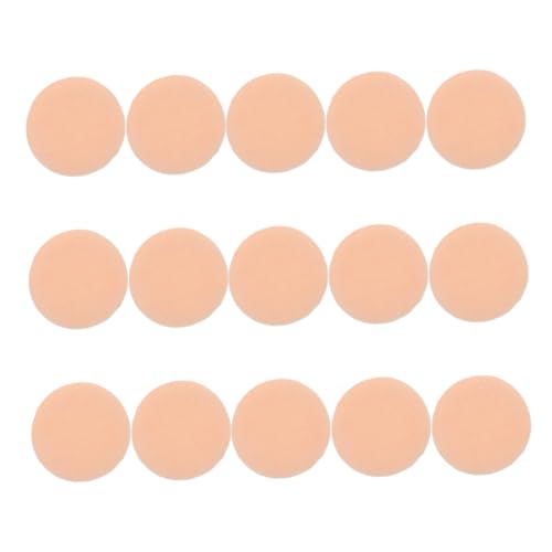 FRCOLOR 15pcs Rounded Makeup Powder Puff Applicators for Foundation Concealer Blusher and Highlighter Soft Velour Cosmetic Tool for Application