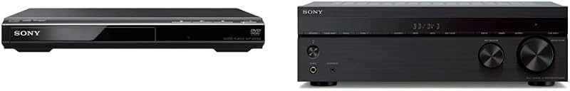 DVPSR210P DVD Player & Sony STRDH590 5.2 Channel Surround Sound Home Theater Receiver: 4K HDR AV Receiver with Bluetooth,Black