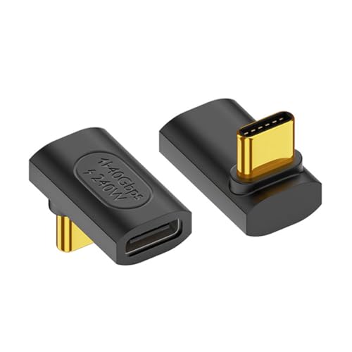 Pack 2 Adaptadores USB Tipo C Macho a Hembra Ángulo miniatura 1