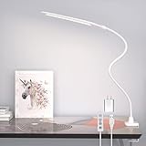 【Ahorro de energía y fácil de instalar】 La luz de mesa de 9 W puede ahorrar hasta un 90 % de energía en comparación con las bombillas tradicionales, menos salida de calor y una vida útil extremadamente larga. El clip resistente viene con almohadillas de silicona para sujetar la luz del brazo giratorio de forma segura en la mesa mientras ahorra espacio y no daña la mesa.