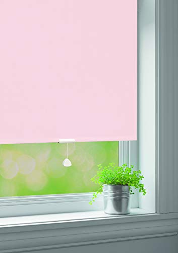 JalousieCrew Springrollo Classic Mittelzugrollo Schnapprollo Rollo Soft Rose - Breite 60-220 cm Länge 180 cm und 230 cm Blickdicht Blickschutz (140 x 180 cm)